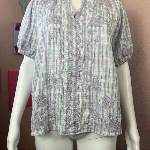 Johnny Was Puff Sleeve Blouse - Picture 13 of 13